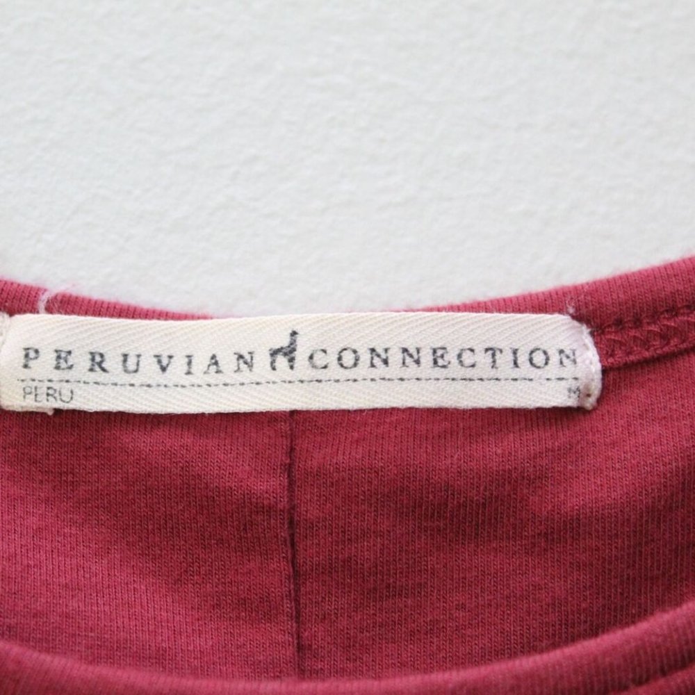 Peruvian Connection Aries Sheath Jersey Knit Gathered Dress Size Medium H13825 - Picture 5 of 9